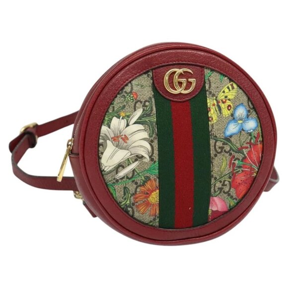 GUCCI GG Supreme Ophidia Web Sherry Line Backpack PVC Beige 598661 Auth 116635V - Picture 1 of 14